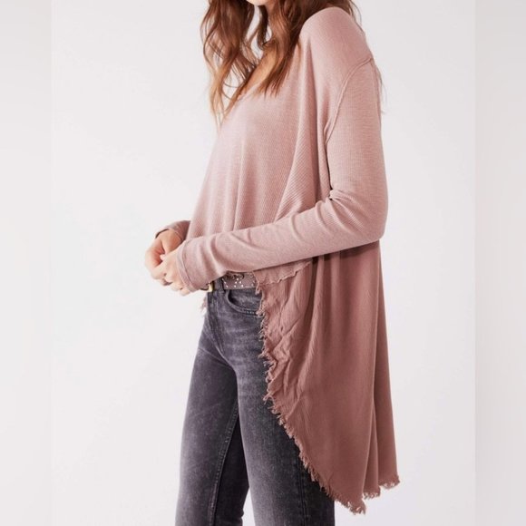 Free People Tops - WE THE FREE PEOPLE Tt Special Waffle Knit High Low Top